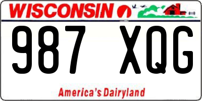 WI license plate 987XQG