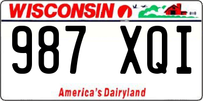 WI license plate 987XQI