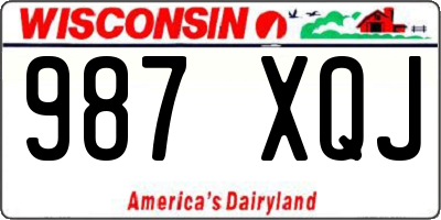 WI license plate 987XQJ