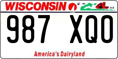WI license plate 987XQO