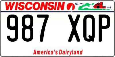 WI license plate 987XQP