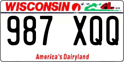 WI license plate 987XQQ