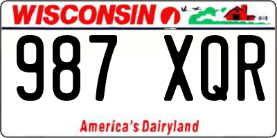 WI license plate 987XQR