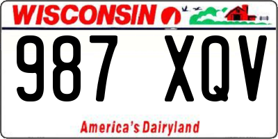 WI license plate 987XQV