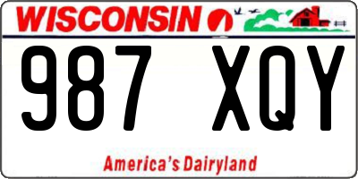 WI license plate 987XQY