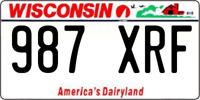 WI license plate 987XRF