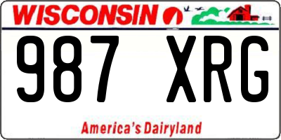 WI license plate 987XRG