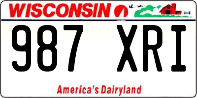 WI license plate 987XRI