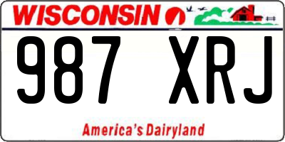 WI license plate 987XRJ