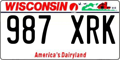 WI license plate 987XRK