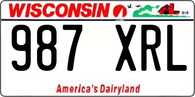 WI license plate 987XRL