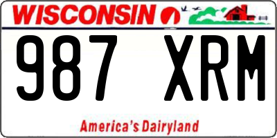 WI license plate 987XRM