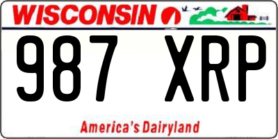 WI license plate 987XRP