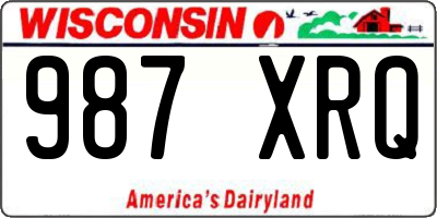 WI license plate 987XRQ
