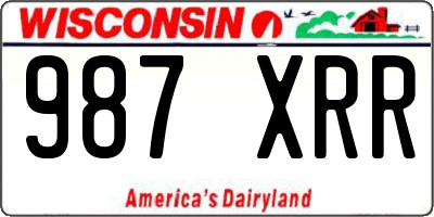 WI license plate 987XRR