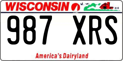 WI license plate 987XRS