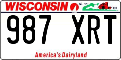 WI license plate 987XRT
