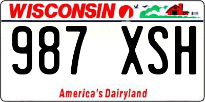 WI license plate 987XSH