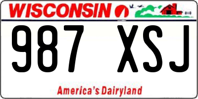 WI license plate 987XSJ
