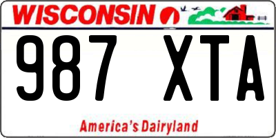 WI license plate 987XTA