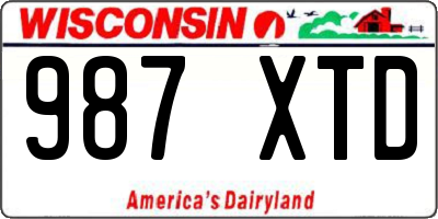 WI license plate 987XTD