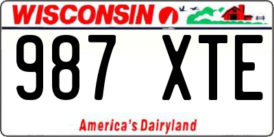 WI license plate 987XTE