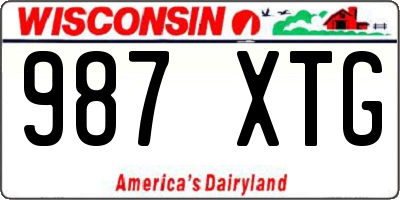 WI license plate 987XTG