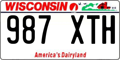 WI license plate 987XTH