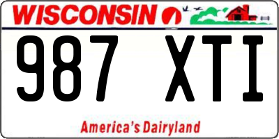 WI license plate 987XTI
