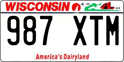 WI license plate 987XTM