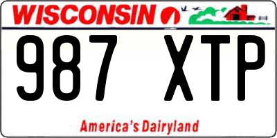 WI license plate 987XTP