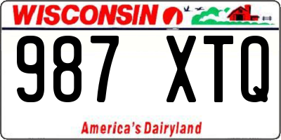 WI license plate 987XTQ