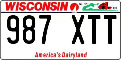 WI license plate 987XTT