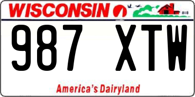 WI license plate 987XTW