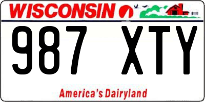 WI license plate 987XTY