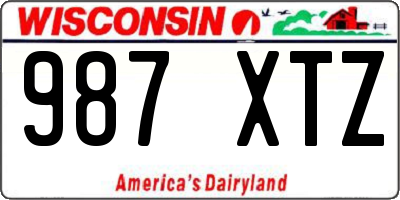 WI license plate 987XTZ