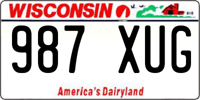WI license plate 987XUG