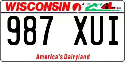 WI license plate 987XUI