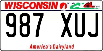 WI license plate 987XUJ
