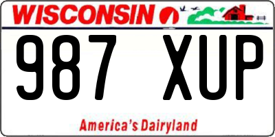 WI license plate 987XUP