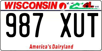 WI license plate 987XUT