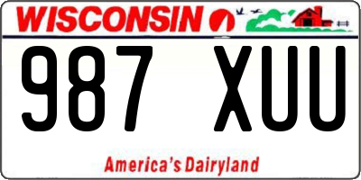 WI license plate 987XUU
