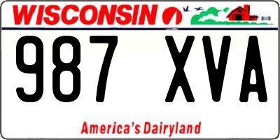 WI license plate 987XVA
