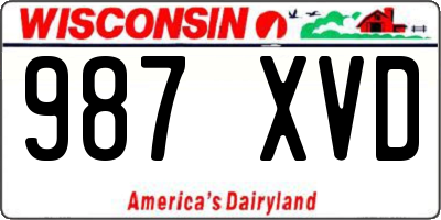 WI license plate 987XVD