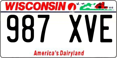 WI license plate 987XVE