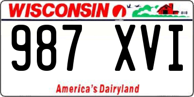 WI license plate 987XVI