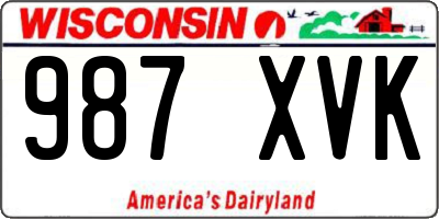 WI license plate 987XVK
