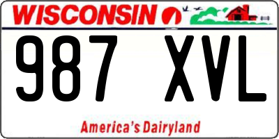 WI license plate 987XVL