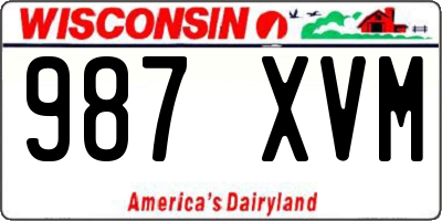 WI license plate 987XVM