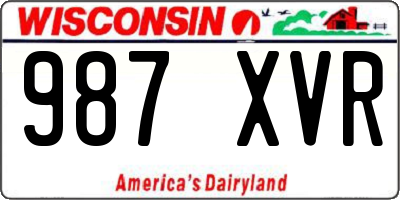 WI license plate 987XVR